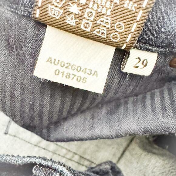 7 For All Mankind Kaylie Dark Wash Flare Leg Denim Jeans Size 29 - Picture 6 of 9